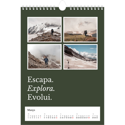 Calendário fotográfico A4 — Terra editorial [Março]