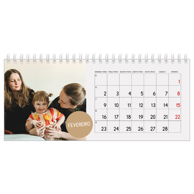 Calendários de mesa — Autocolante de fotografia [Fevereiro]