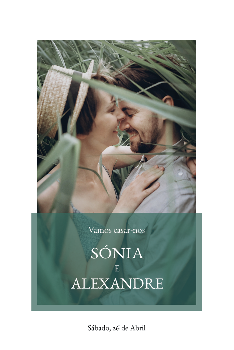 Convites — Verde simples