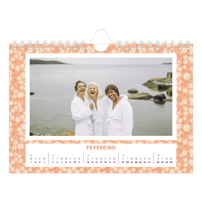 Calendário A5 horizontal — Florescer [Fevereiro]