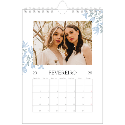 Calendário A5 — Floral elegante [Fevereiro]