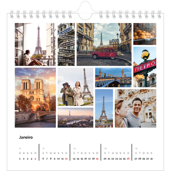 Calendário fotográfico quadrado — Moldura