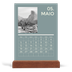 Calendário de mesa com suporte em madeira - vertical  — Contemporâneo arrojado [capa]