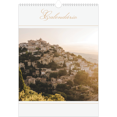 Calendário A3 — Faixa de script dourada [capa]
