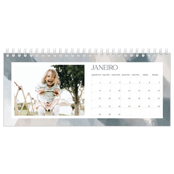 Calendário de Fotografias de Mesa — Efeito de pincel