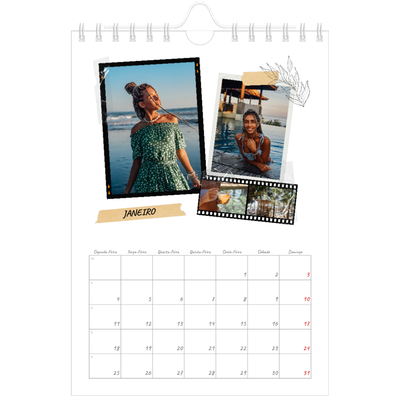 Calendário A5 — Estilo de álbum de recortes [Janeiro]