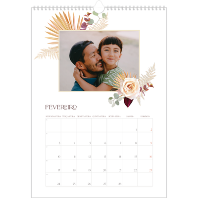 Calendário A3 — Boho [Fevereiro]