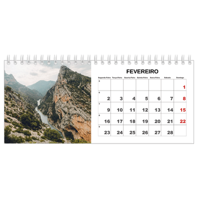 Calendários de mesa — Fotografia simples [Fevereiro]