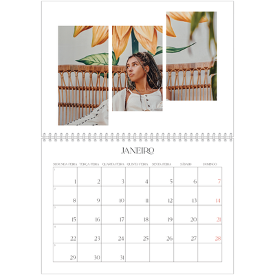 Calendário A4 duplo — Mosaicos de viagem [Janeiro]