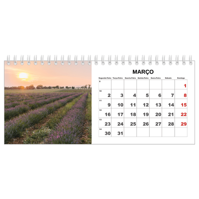 Calendários de mesa — Fotografia simples [Março]