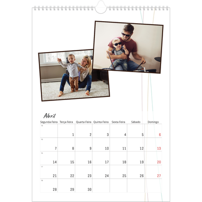 Calendário A3 — Embrulho floral [Abril]