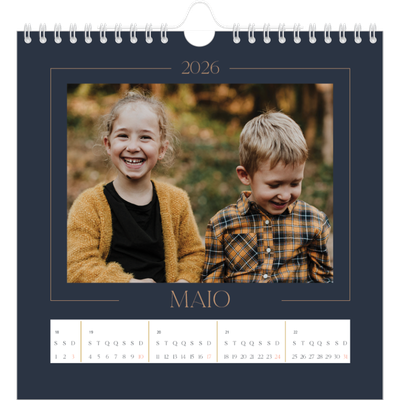 Calendário quadrado — Azul da Prússia [capa]