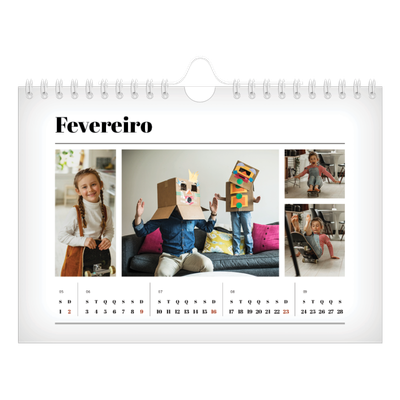 Calendário A5 horizontal — A sair da prensa [Fevereiro]