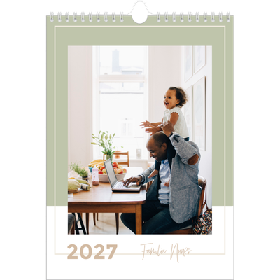 Calendário fotográfico A4 — Molduras de terra [capa]
