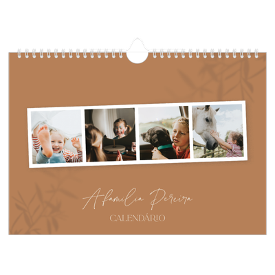 Calendário A4 horizontal — Com os pés no chão [capa]