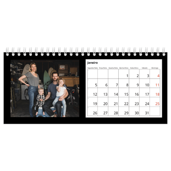 Calendário de Fotografias de Mesa — Margem preta