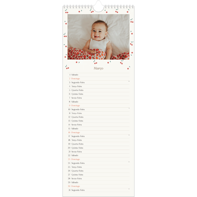 Calendário fino  — Felicidade de cereja [Março]