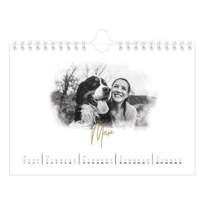 Calendário A5 horizontal — Efeitos fotográficos [Maio]