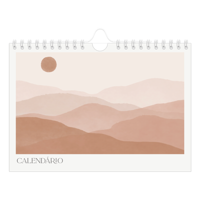 Calendário A5 horizontal — Citações de bem-estar [capa]