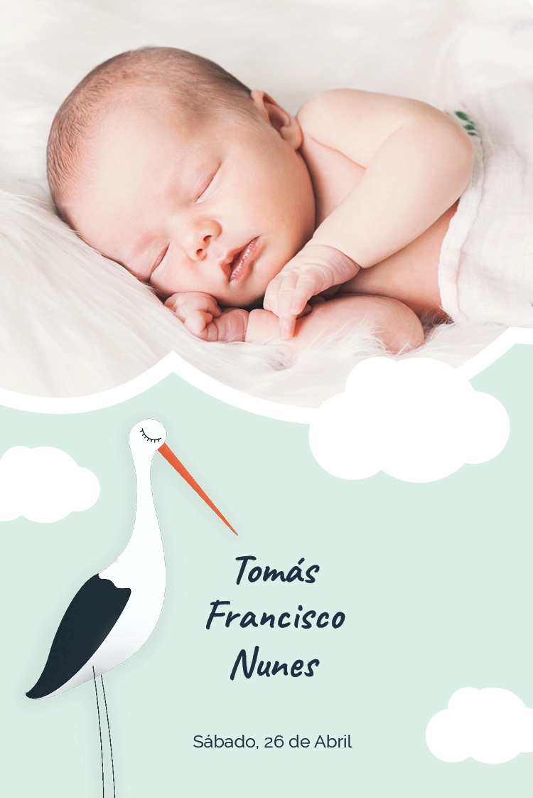 Convites — A cegonha e as nuvens