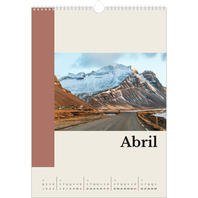 Calendário A3 — Vistas do mundo [Abril]