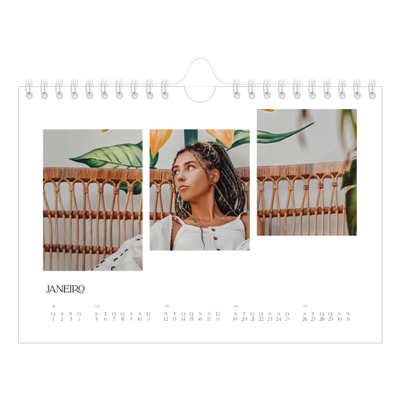 Calendário A5 horizontal — Mosaicos de viagem [Janeiro]