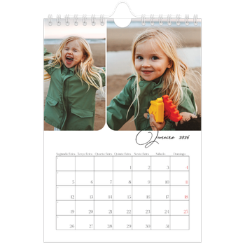 Calendário A5 — Instantâneos e escrita