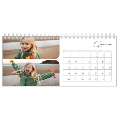 Calendários de mesa — Instantâneos e escrita [Janeiro]