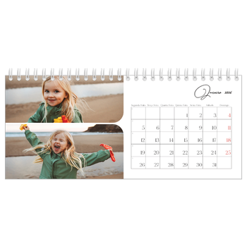 Calendário de Fotografias de Mesa — Instantâneos e escrita
