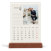 Calendário de mesa com suporte em madeira - vertical  — Iniciais em flor [Março]