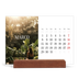 Calendário de mesa com suporte em madeira - horizontal  — Escapadinha infinita [Março]