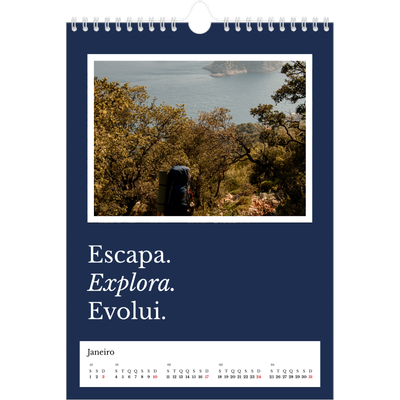 Calendário fotográfico A4 — Terra editorial [Janeiro]