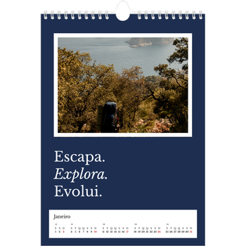 Calendário fotográfico A4 — Terra editorial