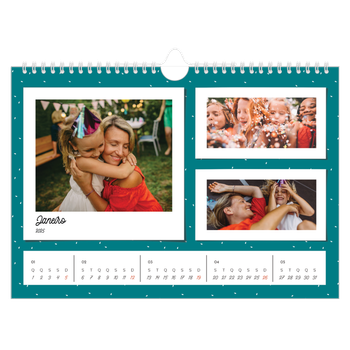Calendário de Fotografias A4 Paisagem — Fotografias coloridas