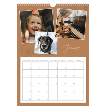 Calendário fotográfico A3 — Com os pés no chão