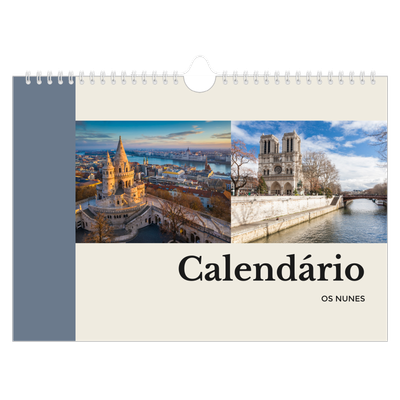 Calendário A4 horizontal — Vistas do mundo [capa]