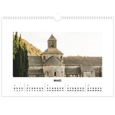 Calendário A3 Horizontal — Fotografia simples [capa]