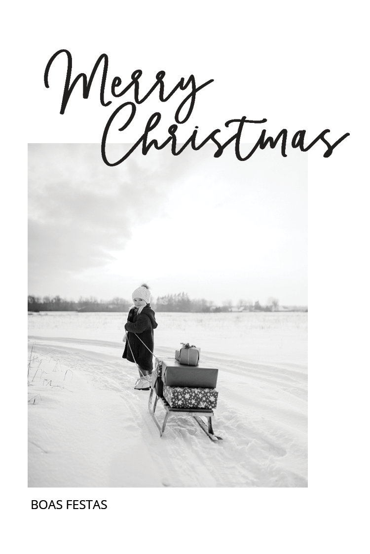 Cartões — Natal branco simples