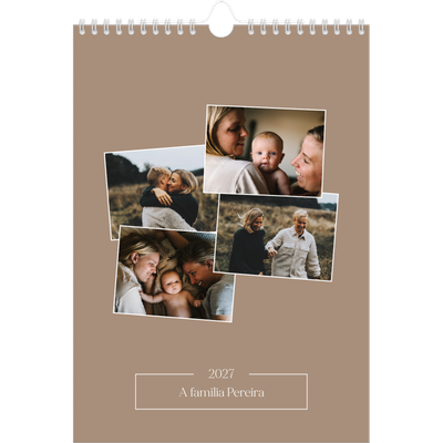 Calendário fotográfico A4 — Recordações criadas [capa]