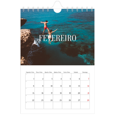 Calendário A5 — Escapadinha infinita [Fevereiro]