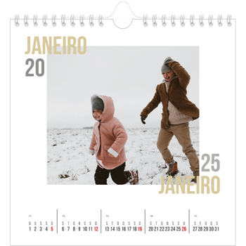 Calendário fotográfico quadrado — Tipo de casal