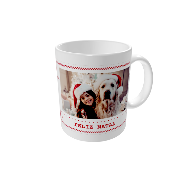 Canecas personalizadas — Natal Vermelho Pixel