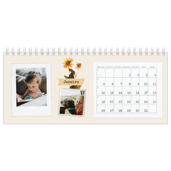 Calendário de Fotografias de Mesa — Álbum de recortes vintage