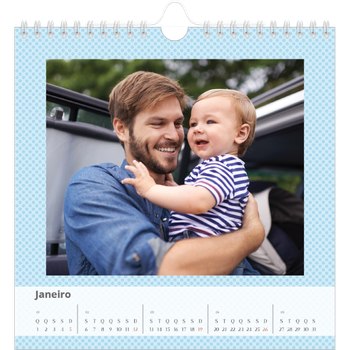 Calendário fotográfico quadrado — Padrões pastel
