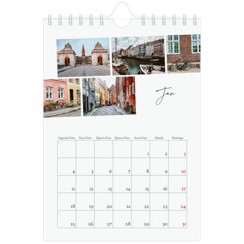 Calendário A5 — Férias na cidade