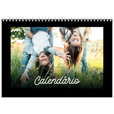 Calendário A4 duplo — Preto mínimo [capa]