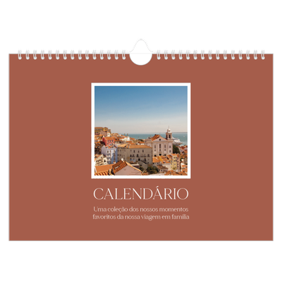 Calendário A4 horizontal — Cores clássicas [capa]
