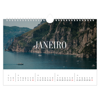 Calendário de Fotografias A4 Paisagem — Escapadinha infinita
