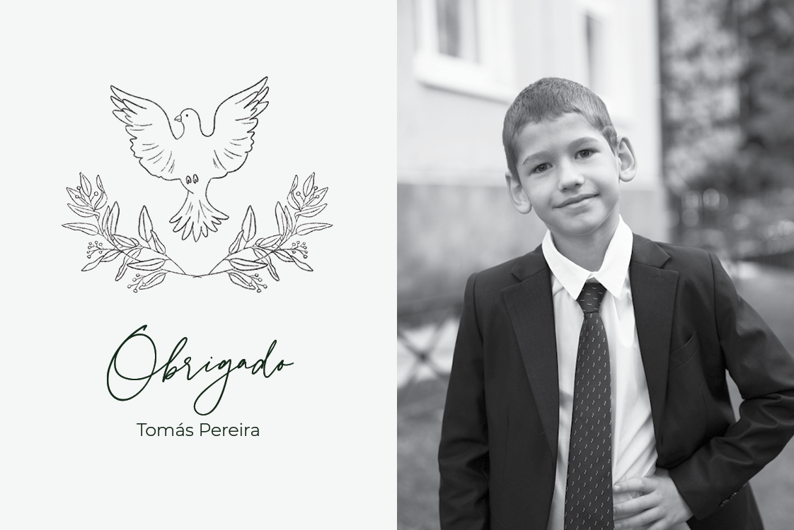 Cartões de agradecimento — Esboços de comunhão