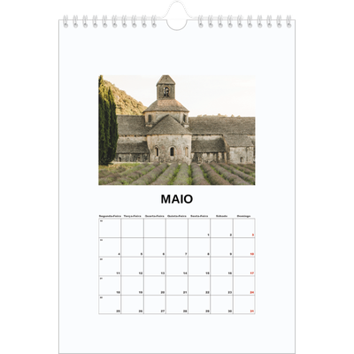 Calendário fotográfico A4 — Fotografia simples [capa]